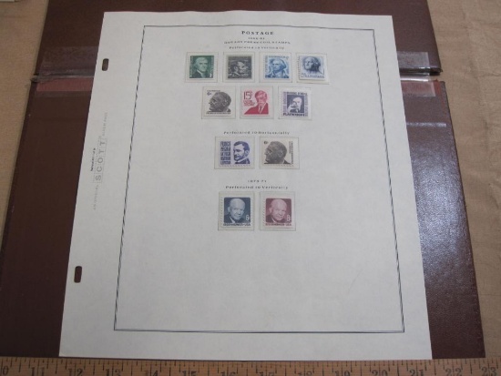 Completed official Scott album page including 1966-81 Rotary Press Coil Stamps, perforated 10