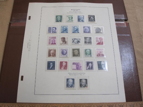 Completed official Scott album page including 1965-68 Rotary Press Printing preforated 11x10.5,