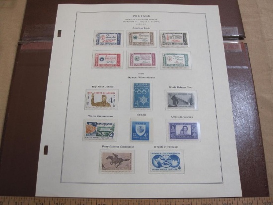 Completed official Scott album page including 1960-61 American Credo, 1960 Olympic Winter Games,