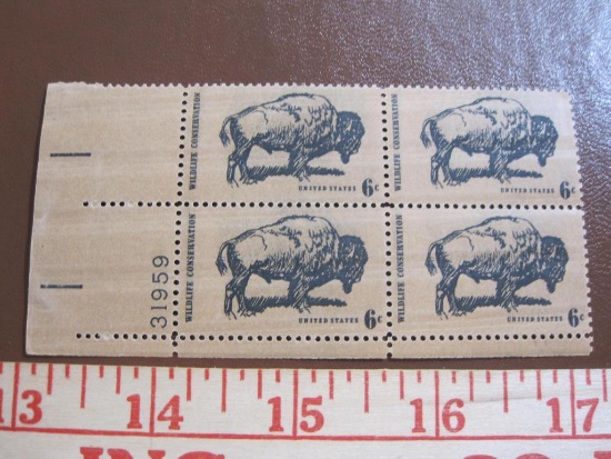 Block of 4 1970 6 cent Wildlife Conservation US postage stamps, Scott # 1392