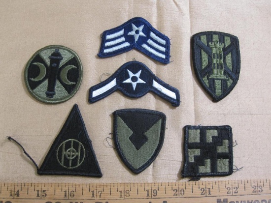 Lot of seven small military patches