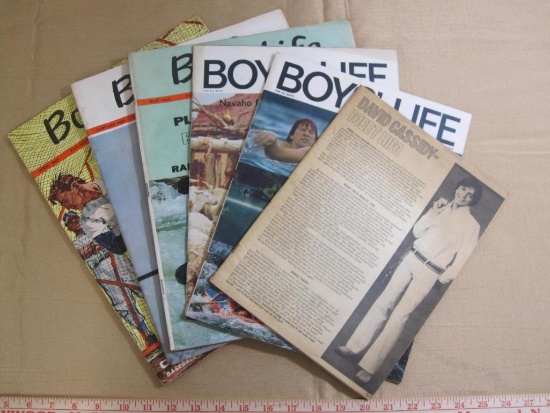 Lot of five vintage magazines including 16 Magazine (Jan. 1971), Feburary 1972 Boys' Life, July 1972