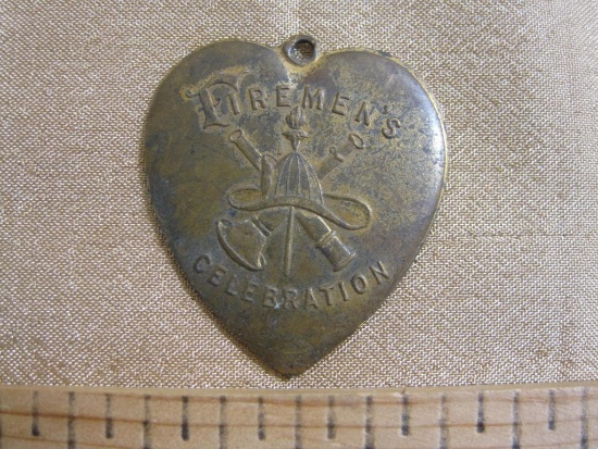 Firemen's Celebration heart-shaped pendant