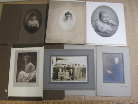 Lot of 6 vintage black and white photograhs and portraits