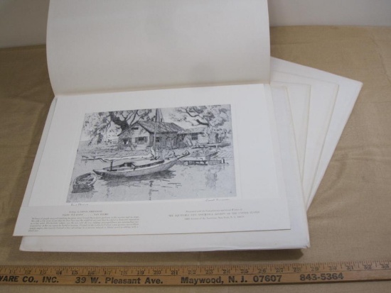 Lot of five Point Pleasant by Lionel Barrymore art prints, originally presented by The equitable