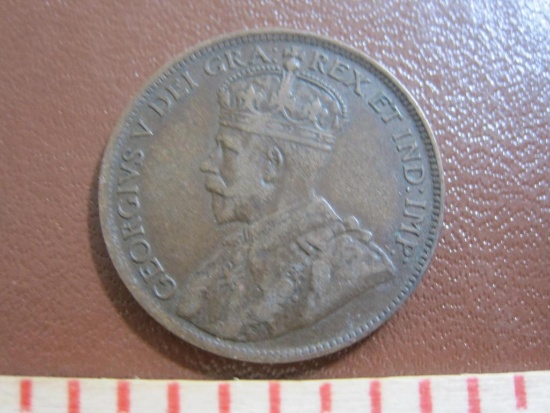 One 1917 Canada King George V one cent coin
