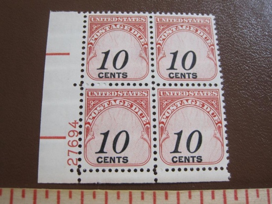 One block of 4 1959 10 cent Rotary Press US postage due stamps, Scott # J97