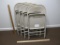 Four Sturdy Metal Folding Chairs, set of 4 matching