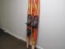 Pair of Celebrity O'Brien Water Skis, Molded composite narrow groove