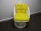 Wicker Style Chair with Yellow cushion, outdoor fiberglass chair