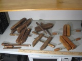 Lot of Wooden Clamps, 6 complete with extra parts