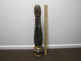 Decorative Marble, Metal and plaster column, approx 36