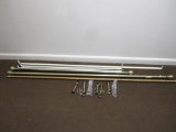 Lot of Curtain Rods and Hardware