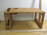 Hand made wicker and bamboo bed tray/desk
