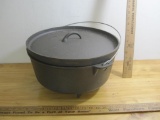Extra large Cast iron dutch oven by American Camper, approx 15