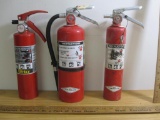 Lot of three ABC fire extinguishers, AS-IS