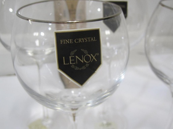 Set of 4 Lenox Wine Glasses, approx 8" tall