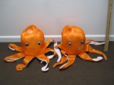 Two floating pool soft Octopus Toys