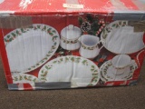 45 Piece Set of Noel China Christmas set - New in Box, great for the holidays, set of service for 8