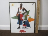 Framed Michael Jordan and Bugs Bunny Poster, 16