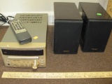 TEAC CD/Tuner /Amplifier CR-H100, two TEAC speakers and one remote control unit, AS IS