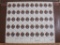 Full sheet of 50 1972 8 cent Christmas US postage stamps, Scott # 1741