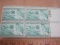 Block of 4 1951 The 4 H Clubs 3 cent US postage stamps, #1005
