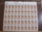 Full sheet of 50 1975 10 cent Merry Christmas US postage stamps, Scott # 1580