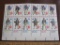 Block of 12 1975 10 cent Military Uniforms US postage stamps, Scott # 1565-68