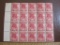 Block of 20 1928 George Washington at Valley Forge 2 cent US postage stamps, #645