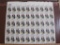 Full sheet of 50 1978 13 cent Jimmy Rodgers US postage stamps, Scott # 1755
