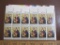 Block of 12 1975 Madonna and Child Christmas US postage stamps, #1579