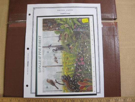 Souvenir pane of 2002 Longleaf Pine Forest featuring 10 34 cent US stamps, #3611