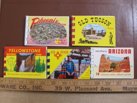 Five small souvenir photo booklets on Arizona (Phoenix, Tucson and Northern Arizona) as well as on