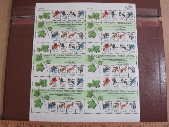 One full sheet of 48 1978 13 cent Canadian International Philatelic Exhibition US postage stamps,