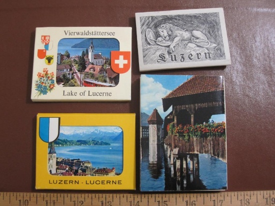 Four small souvenir photo booklets of Lucerne, Switzerland