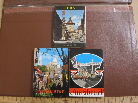 Three small European souvenir photo booklets, on Montmartre, Bern and Innsbruck