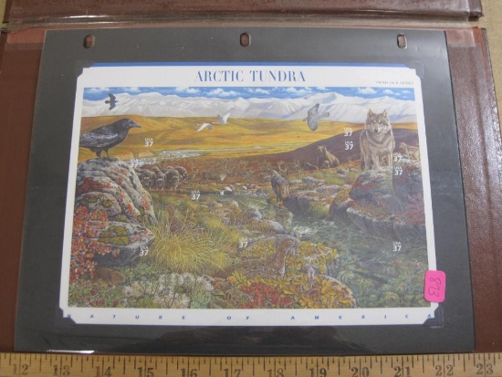 2003 "Arctic Tundra" philatelic souvenir sheet featuring 10 37 cent American wildlife-themed US
