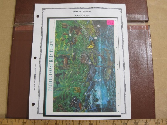 2000 "Pacific Coast Rainforest" philatelic souvenir pane featuring 10 33 cent American