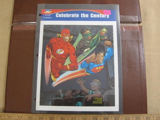 One 2000 "Celebrate the Century" philatelic souvenir sheet depicting DC Comic's The Flash, Green