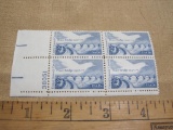 Block of 4 1977 Peace Bridge 13 cent US postage stamps, #1721