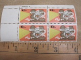 Block of 4 50th Anniversary of of Talking Pictures 13 cent US postage stamps, #1727