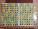 TWO full sheets of 1968 American Lung Association US Christmas Seals; sheets are attached by hinges,