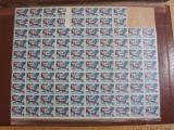 Partial sheet of 96 1942 American Lung Association Us Christmas seals; see pictures for condition