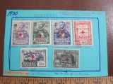Six hinged 1930 Portugal stamps, 