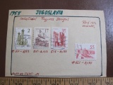 Four hinged 1958 Yugoslavia postage stamps, Industrial Progress designs (511.A.33, 515-A.133,