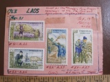 Four hinged 1963 stamps from Laos issued for the 