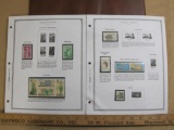TWO partially completed official Scott album pages featuring 11 uncancelled 1981 US postage stamps