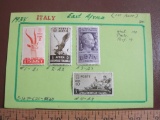 Four hinged 1938 stamps from Italian East Africa, at the time an Italian colony in the Horn of