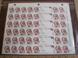 THREE full sheets of 1983 American Lung Association US Christmas seals & gift tags; see pictures for